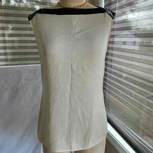 Elie Tahari Silk Ivory Sequin Blouse